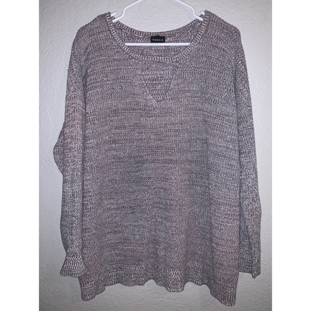 Torrid Grey Keyhole sweater